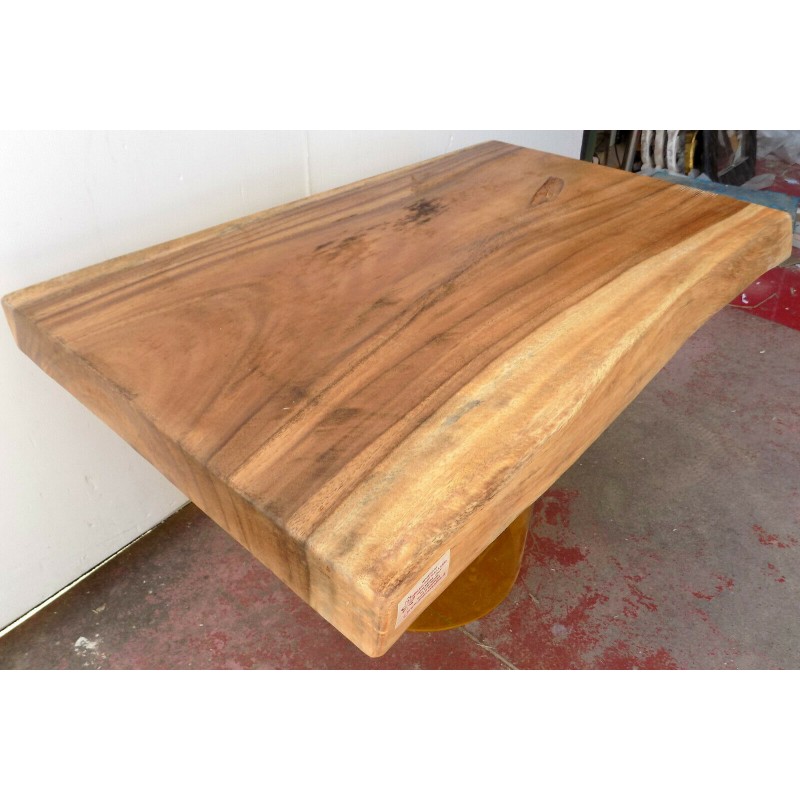 Piano in legno massello suar noce indiano per bagno cm 79x50x6h tavola G  mensola